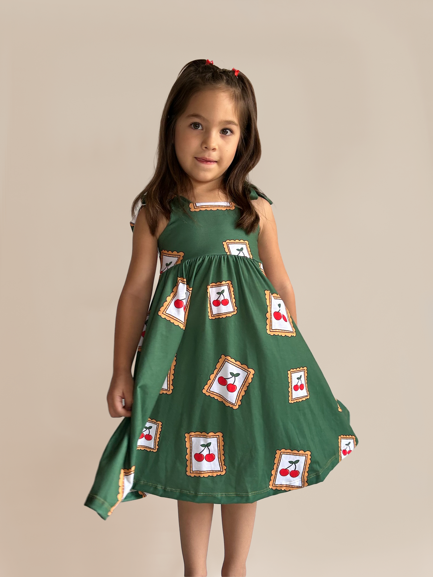 Vestido Lazo Cereza del Pastel