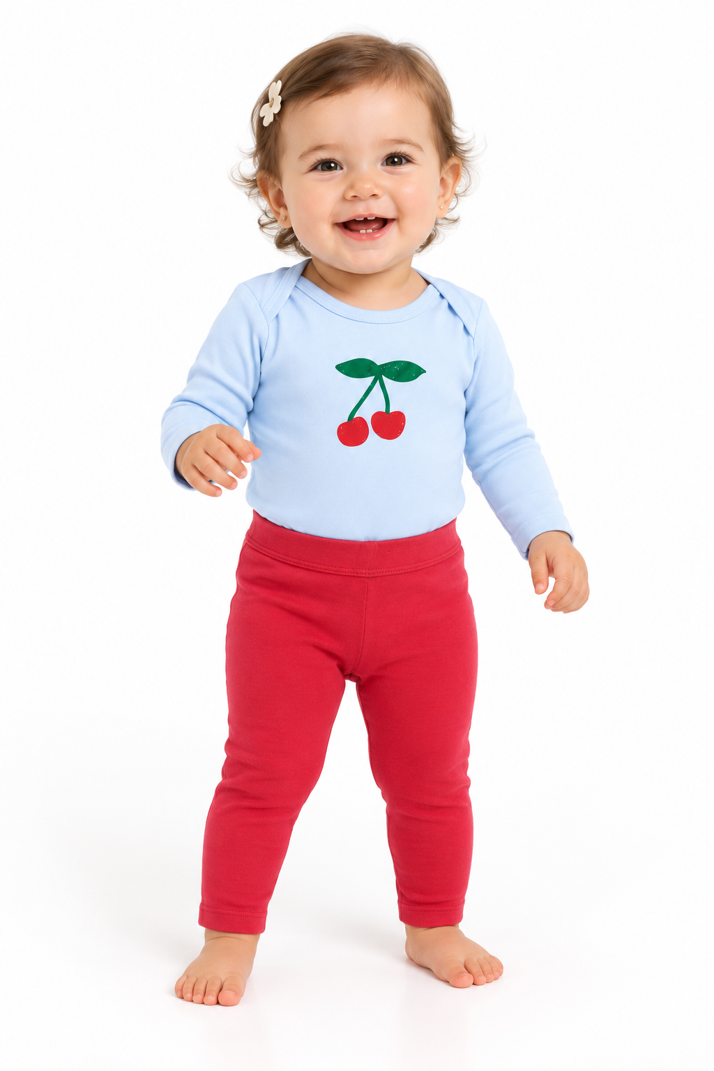 Set Mameluco Cerecita del Pastel + Leggings Cereza