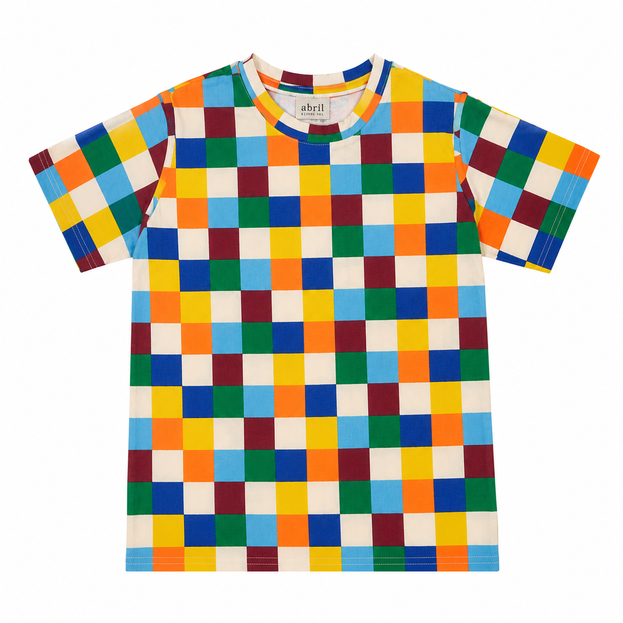 Camiseta Cuadros Coloridos Adulto