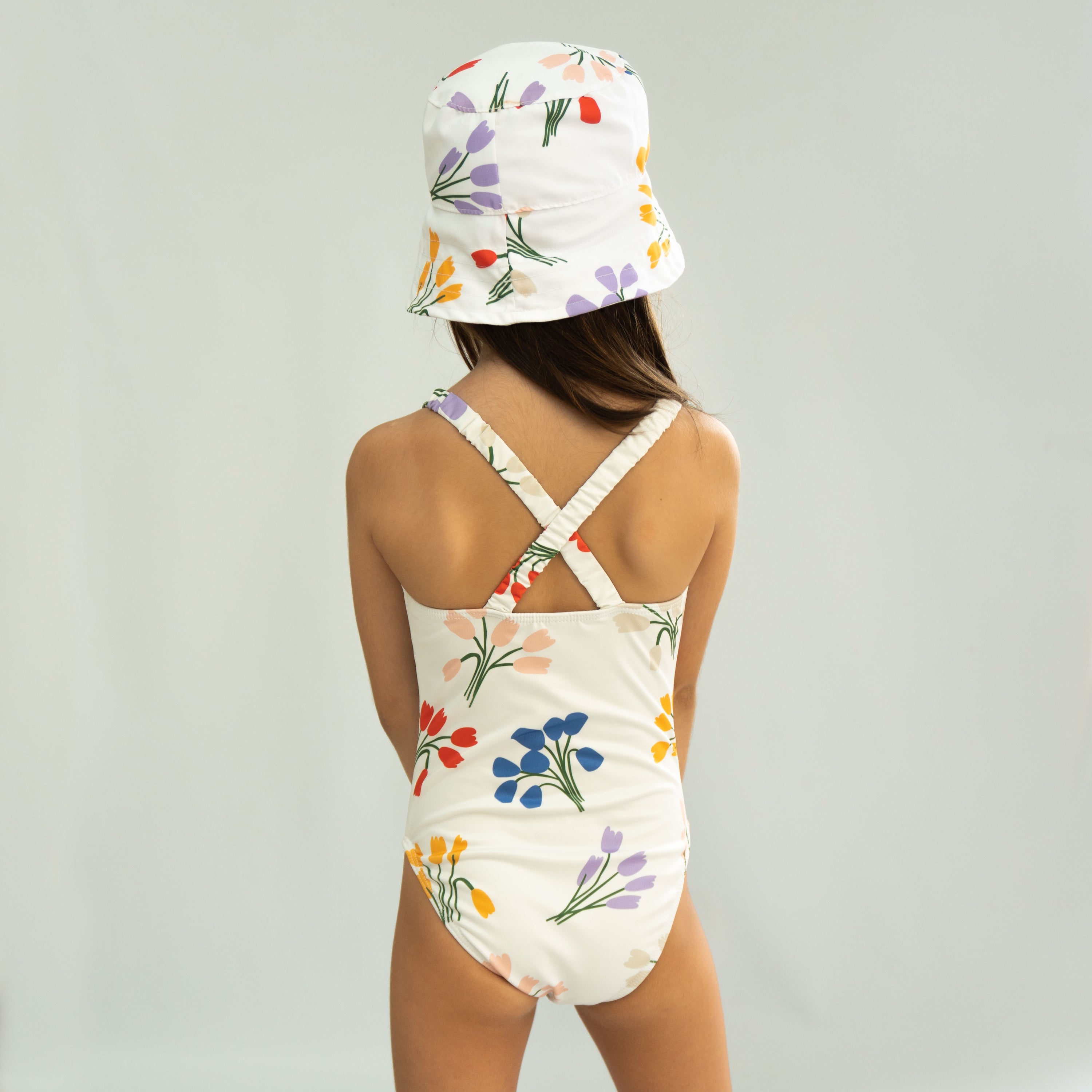 Vestido de Baño Criss Cross Tulipanes