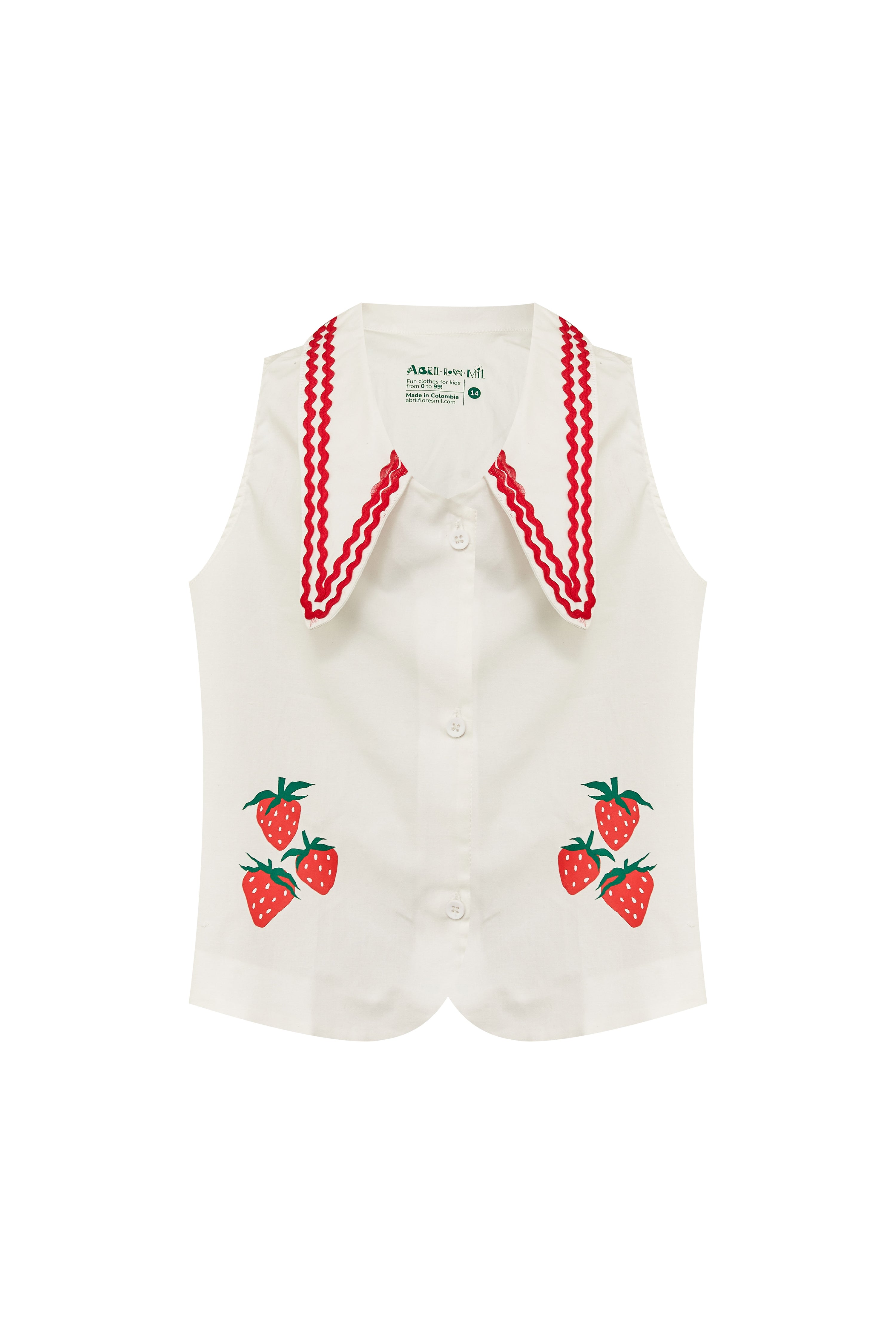 Camisa Fresas Marinera Adulto