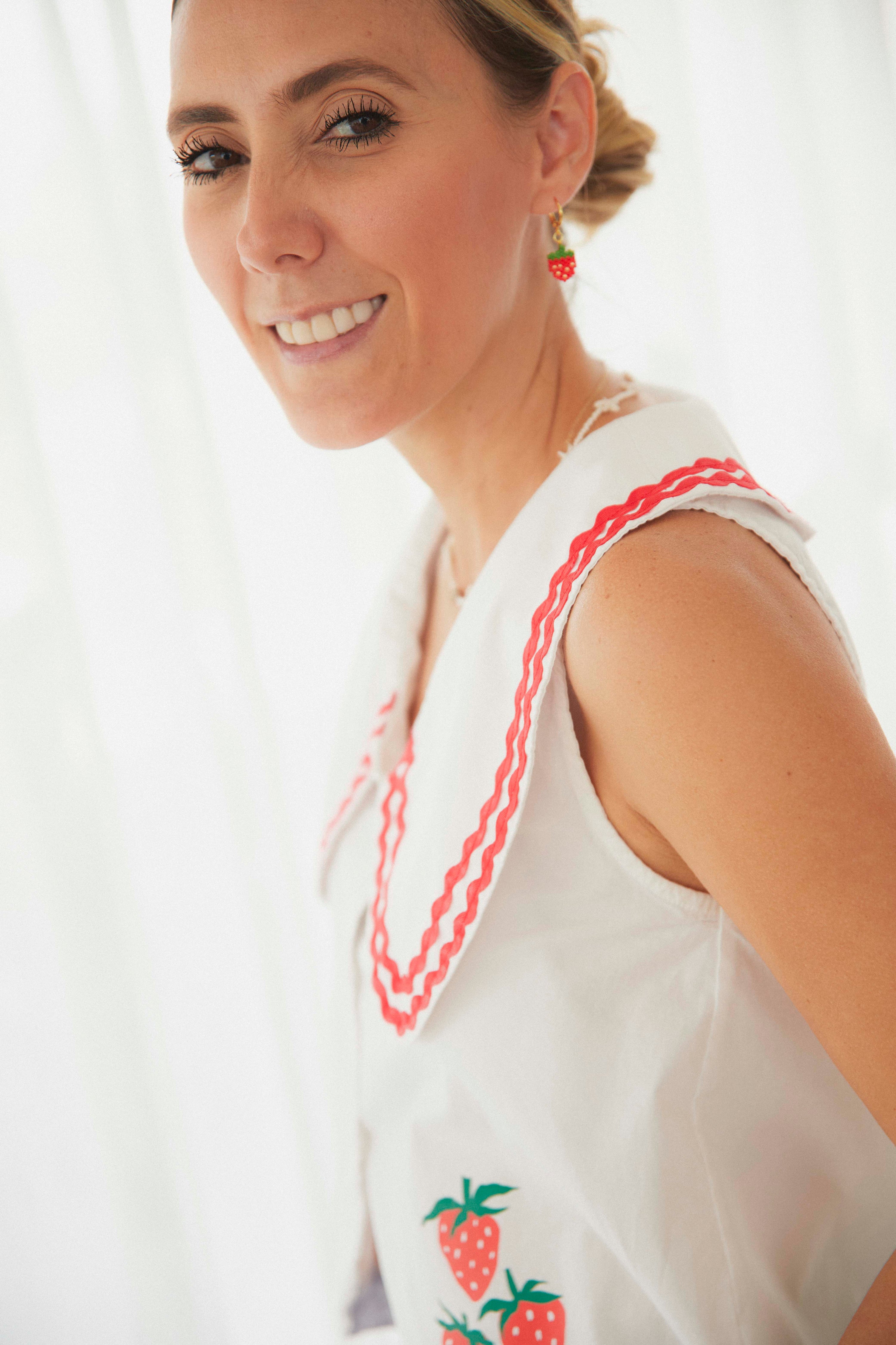 Camisa Fresas Marinera Adulto