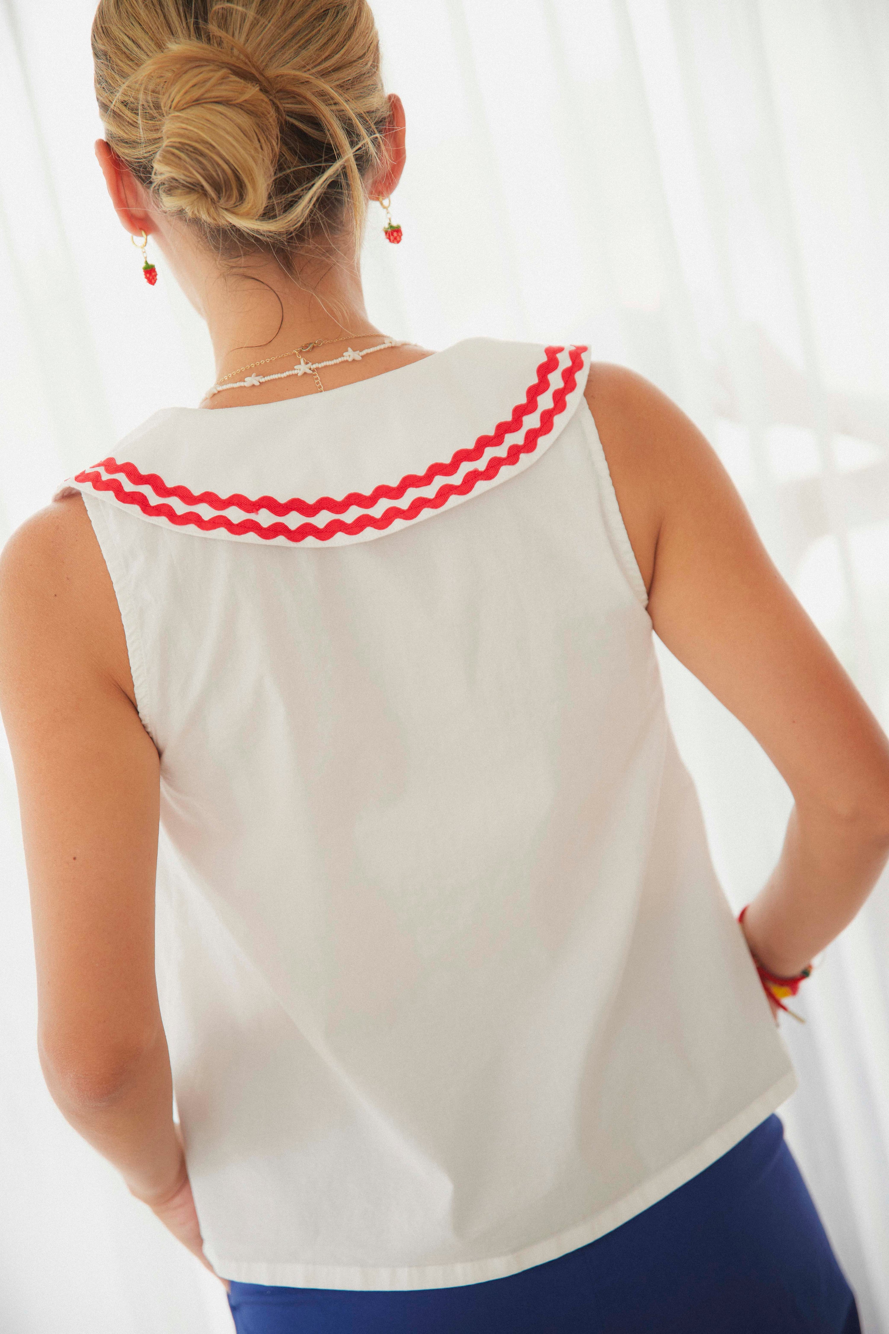 Camisa Fresas Marinera Adulto