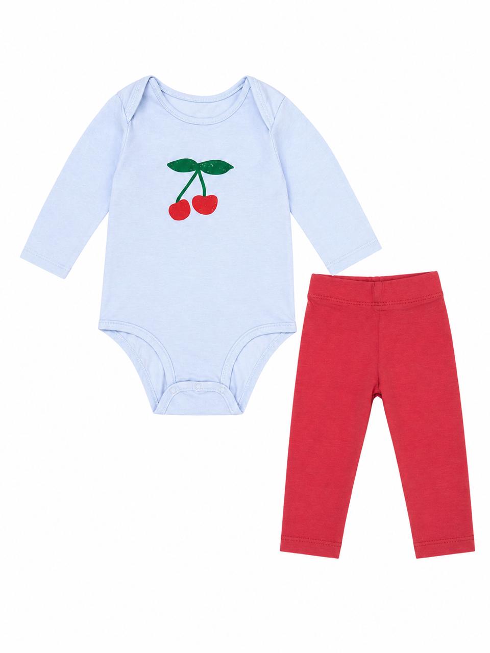 Set Mameluco Cerecita del Pastel + Leggings Cereza